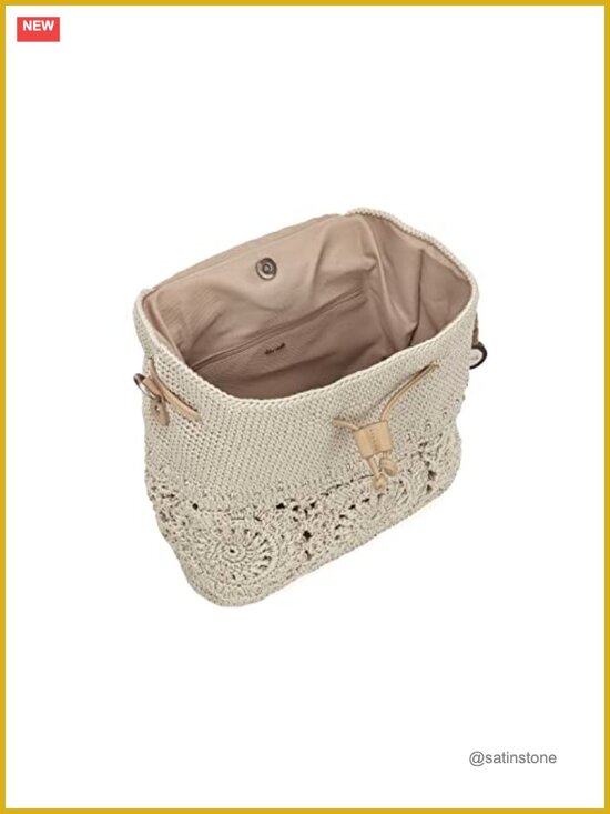 Hand Crochet Backpack - Convertible Daypack with Removable Straps